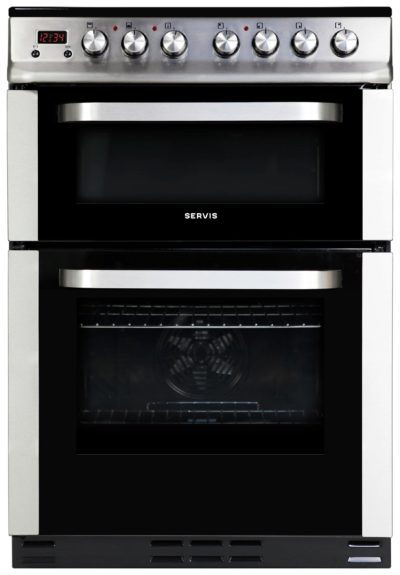 Servis DC60W Ceramic Double Electric Cooker- Stainless Steel